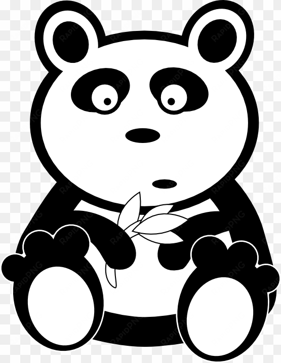 graphic library stock clip art - panda clipart black and white