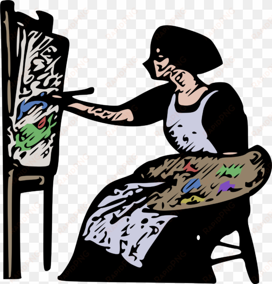 graphic library woman painting colour big image png - woman painting png