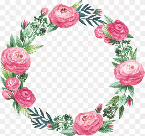 graphic royalty free download floral frame clipart - pink floral frame png