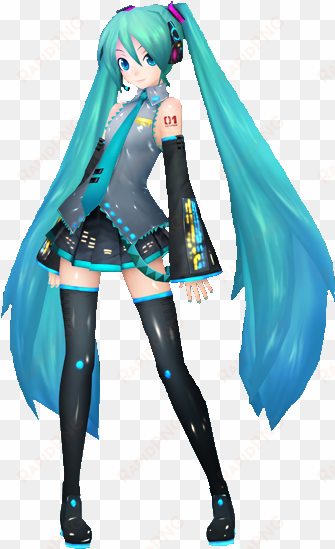 graphic royalty free miku transparent standing - hatsune miku project diva png