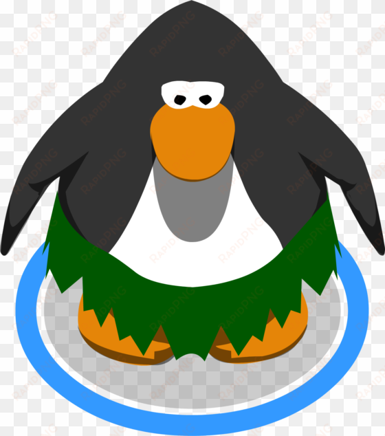 grass skirt ingame - red penguin club penguin