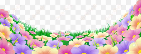 grass with beautiful flowers png clipart - beautiful flowers images png