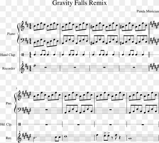 gravity falls remix sheet music composed by panda musician - sheet music