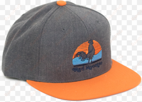 gray & orange wool snapback - baseball cap