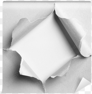 gray torn paper with square shape wall mural • pixers® - stock photography