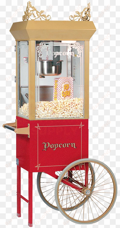 great for movie nights, carnivals, block parties, school - gold medal 18" popcorn cart, red