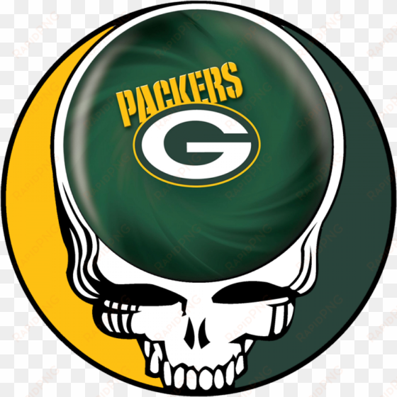 Green Bay Packers Skull Logo Iron On Transfers - Grateful Dead Steal Your Face transparent png image
