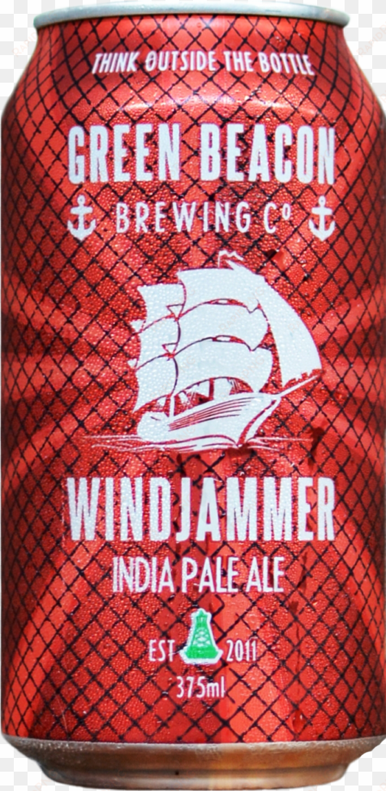 green beacon brewing windjammer india pale ale cans - wind jammer green beacon