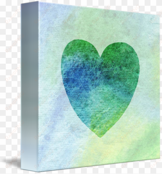 green & blue heart http - canvas