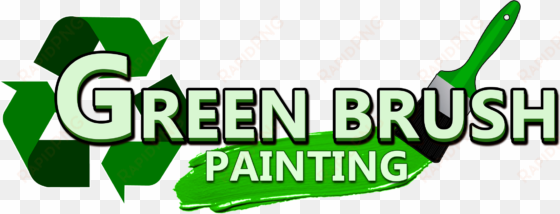 Green Brush Painting transparent png image