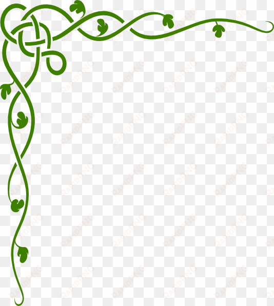 green celtic vine clip art at clkercom vector clip - corner border design green