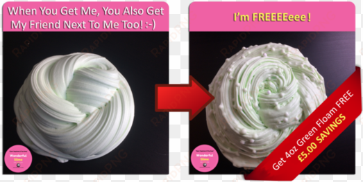 green fluffy slime get 12oz and get free 8oz - slime
