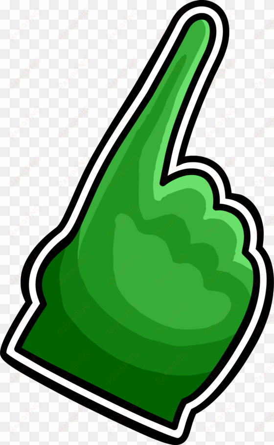 green foam finger icon - green foam finger png