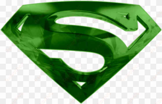 green kryptonite shield kc krypotonite - blue superman logo