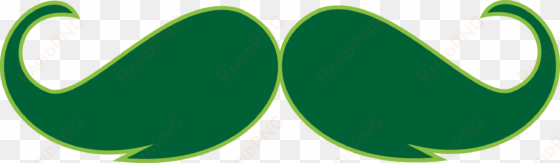 green mustache clip art - circle
