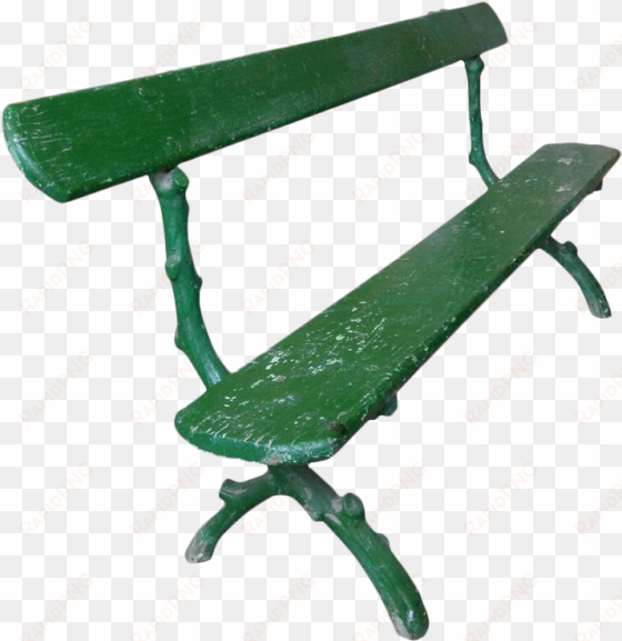 green painted french park bench on decaso - bench