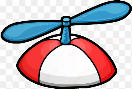 green puffle's propeller cap art - propeller hat clip art