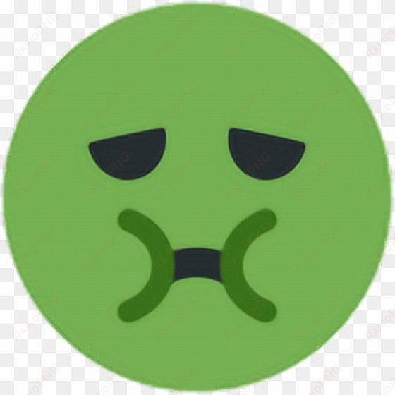 Green Puke Vomit Sick Emoji Emoticon Face Expression - Nauseated Face transparent png image