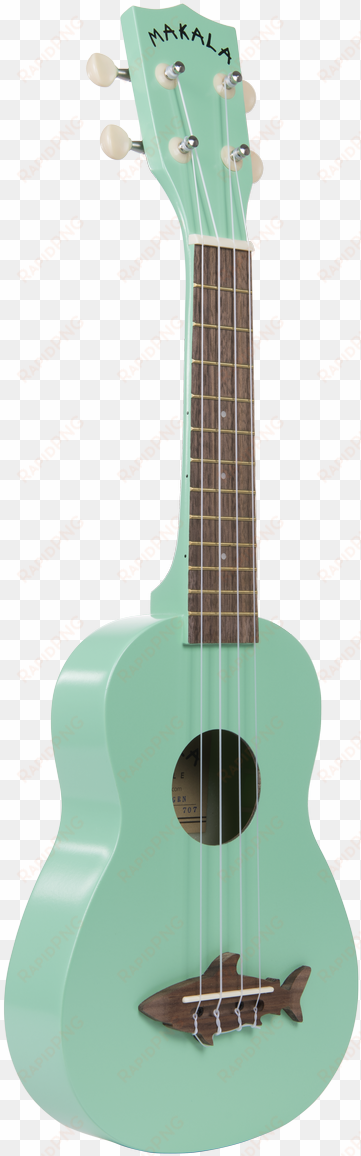 green shark bridge soprano uke - shark ukulele