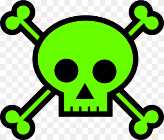 green skull cliparts - green skull and crossbones clipart