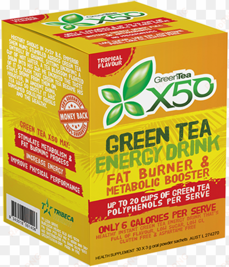 green tea x50 30 serves : tropical