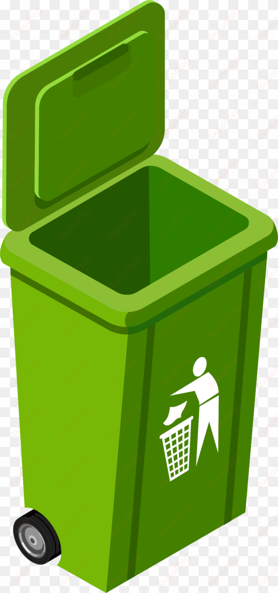 green trash can png clip art image - trash can clipart