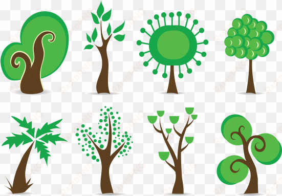 green tree illustration free vector and png - illustration and vectors trees