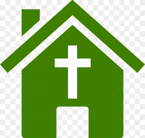 greenchurch - green home icon vector