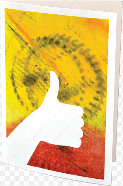 greeting card featuring an encaustic design and a thumbs - painting