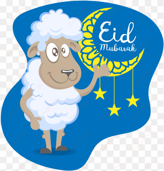 greeting of eid al adha with vector sheep, eid, adha, - eid sheep png