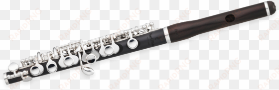 grenadilla wood headjoint, grenaditte body with silver - piccolo flute transparent