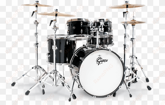 gretsch renown 5 piece drum set piano black - gretsch drums black and white