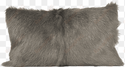 grey goat hide pillow avail july