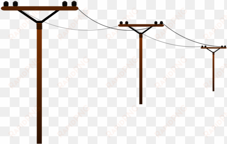 Grid Utility Pole Electric Power Industry Drawing - Power Lines Clip Art transparent png image
