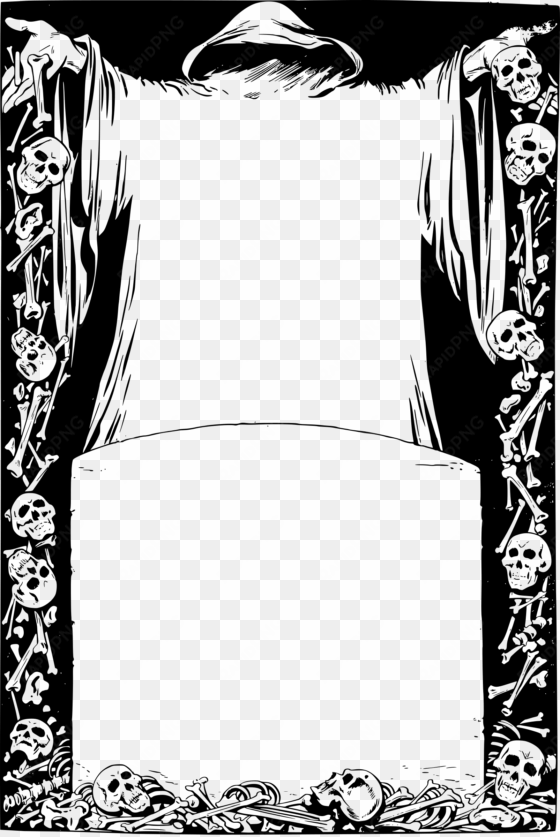 grim reaper border clipart death borders and frames - grim reaper page boarder