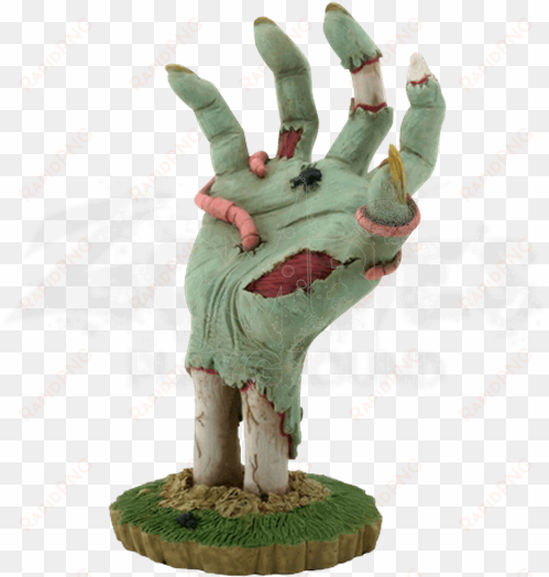ground burster zombie hand figurine - zombie hand paper mache
