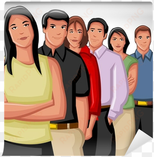 group of business and office people - stock illustration