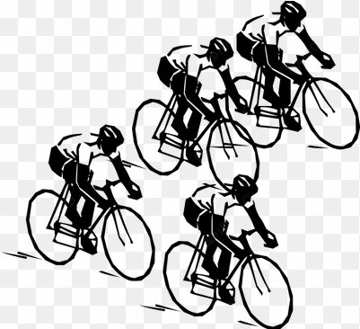 group of cyclists riding bikes - bicycle clip art