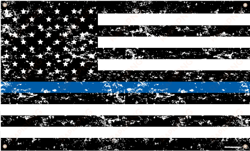 grunge thin blue line american flag banner - american flag with blue red and green stripe