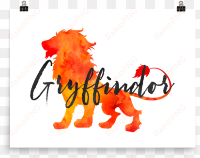 gryffindor hogwarts house pride art print - hogwarts houses art