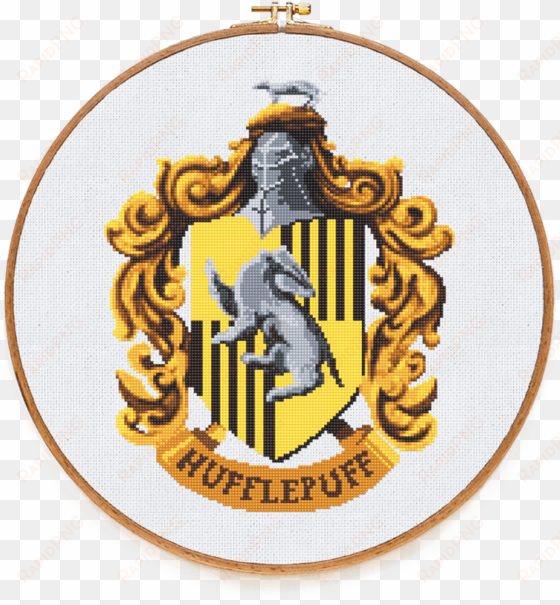 gryffindor - hufflepuff - hufflepuff crest cross stitch kit by stitchering