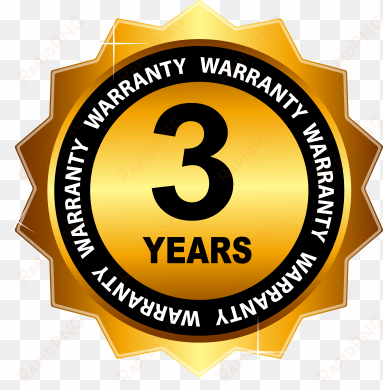 guaranteed to stay clean for 3 years - warranty logo vector