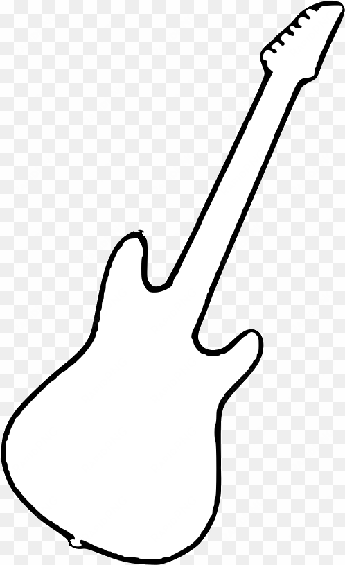 guitar black and white png - bass guitar