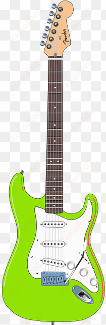guitar instrument electric music sound green - fender stratocaster