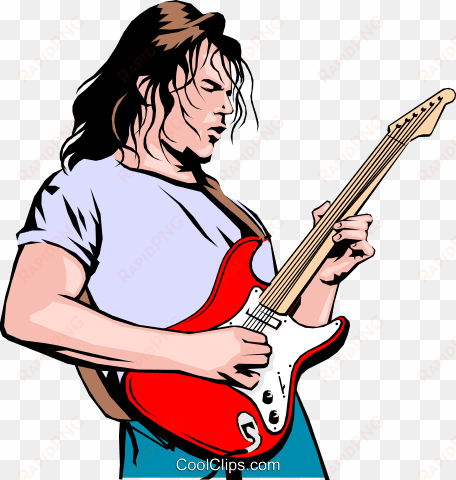guitar player - playing electric guitar clipart