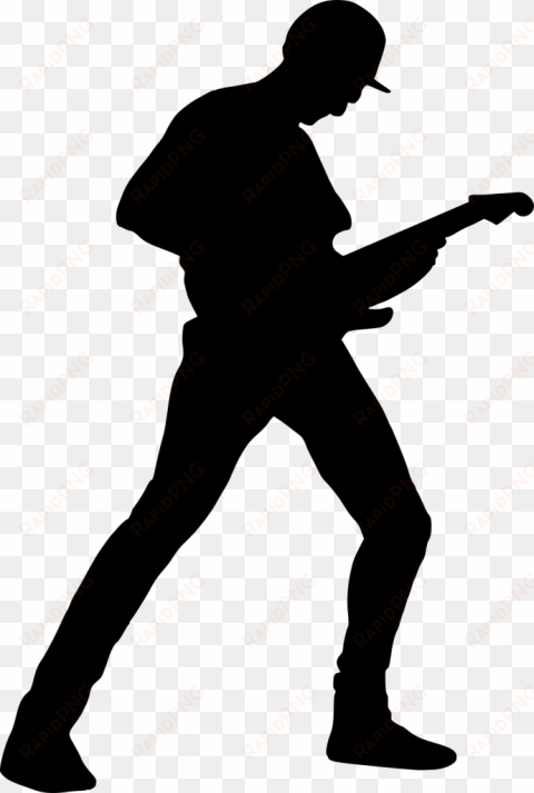 guitar player png svg transparent download - electric guitar player silhouette