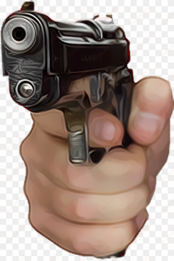 gun in hand psd large - hand with gun png