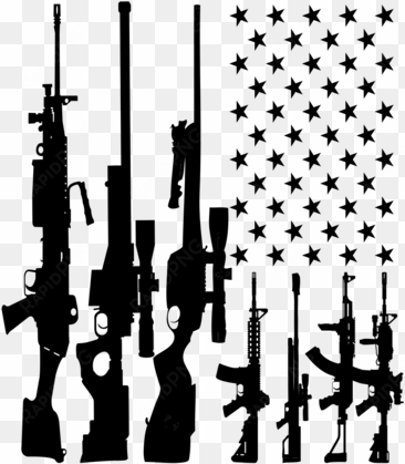 guns of america decal - american flag with guns