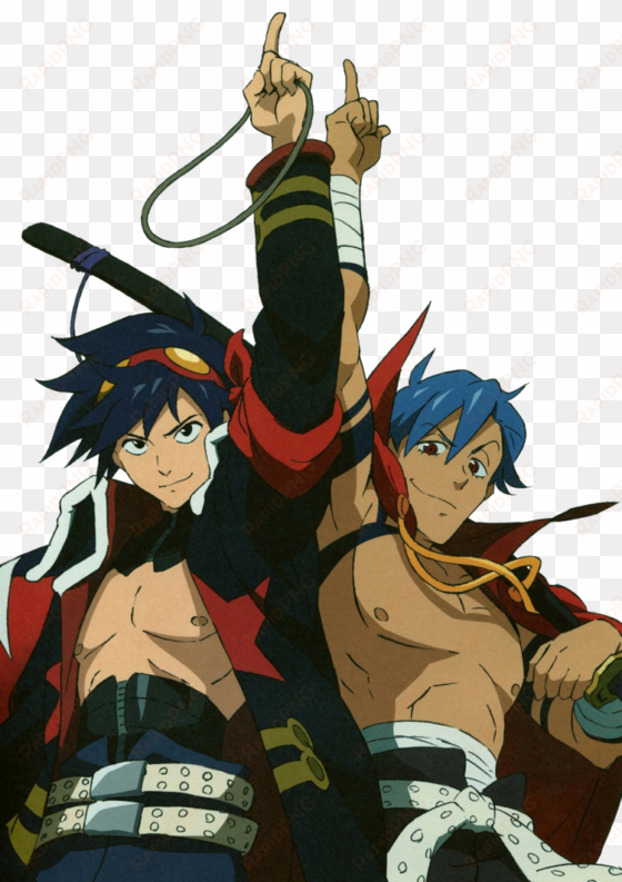 gurren lagann kamina and simon - tengen toppa gurren lagann simon y kamina