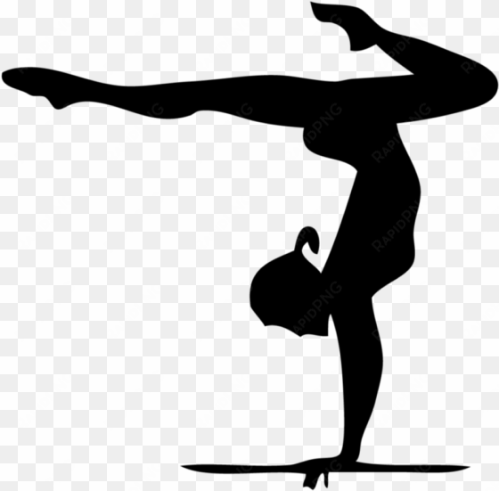 gymnast handstand silhouette at getdrawings - gymnast clip art